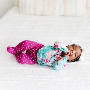 Posh Peanut Eloise Tie Front Ruffle Kimono Set